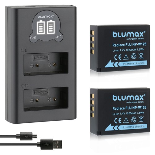 Batteria caricatore lcd - 2x, +
